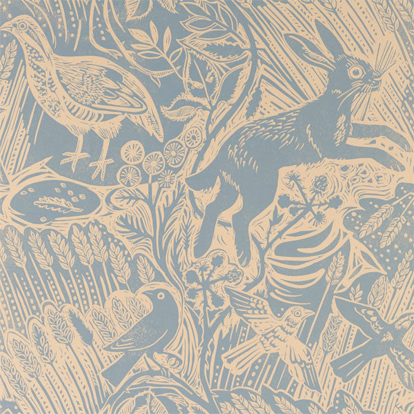 Harvest Hare wallpaper - Mark Hearld - St. Jude's Prints