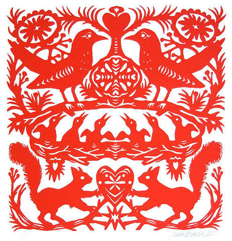 Papercut Squirrels - Mark Hearld - St. Jude's Prints