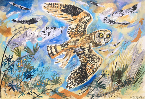 Short Eared Owl, Spurn Point - Mark Hearld - St. Jude's Prints