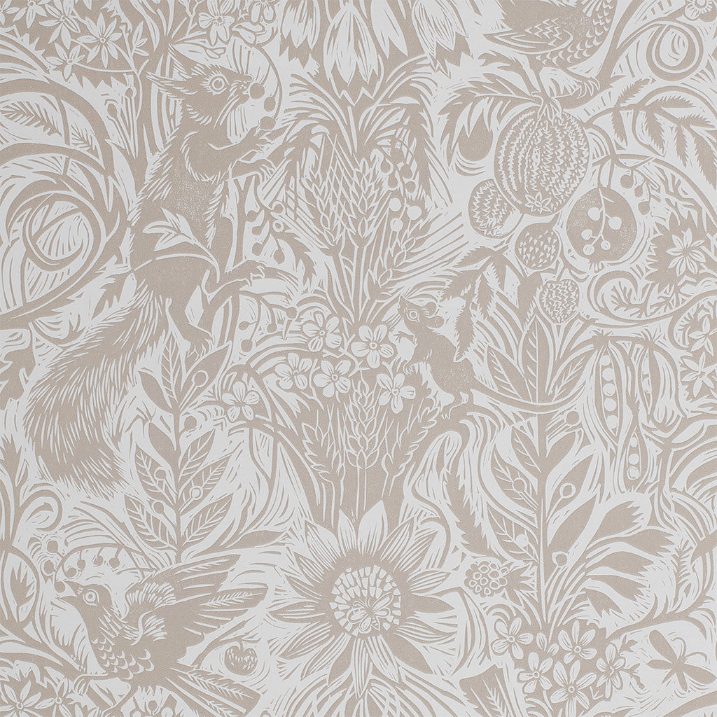 Squirrel and Sunflower wallpaper - Mark Hearld - St. Jude's Prints