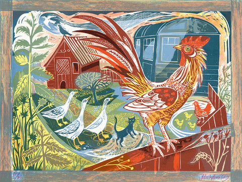 The Rooster & Railway Carriage - Mark Hearld - St. Jude's Prints