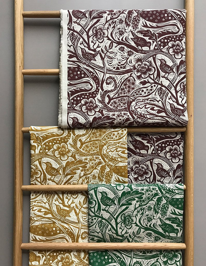 Wren fabric - Mark Hearld - St. Jude's Prints