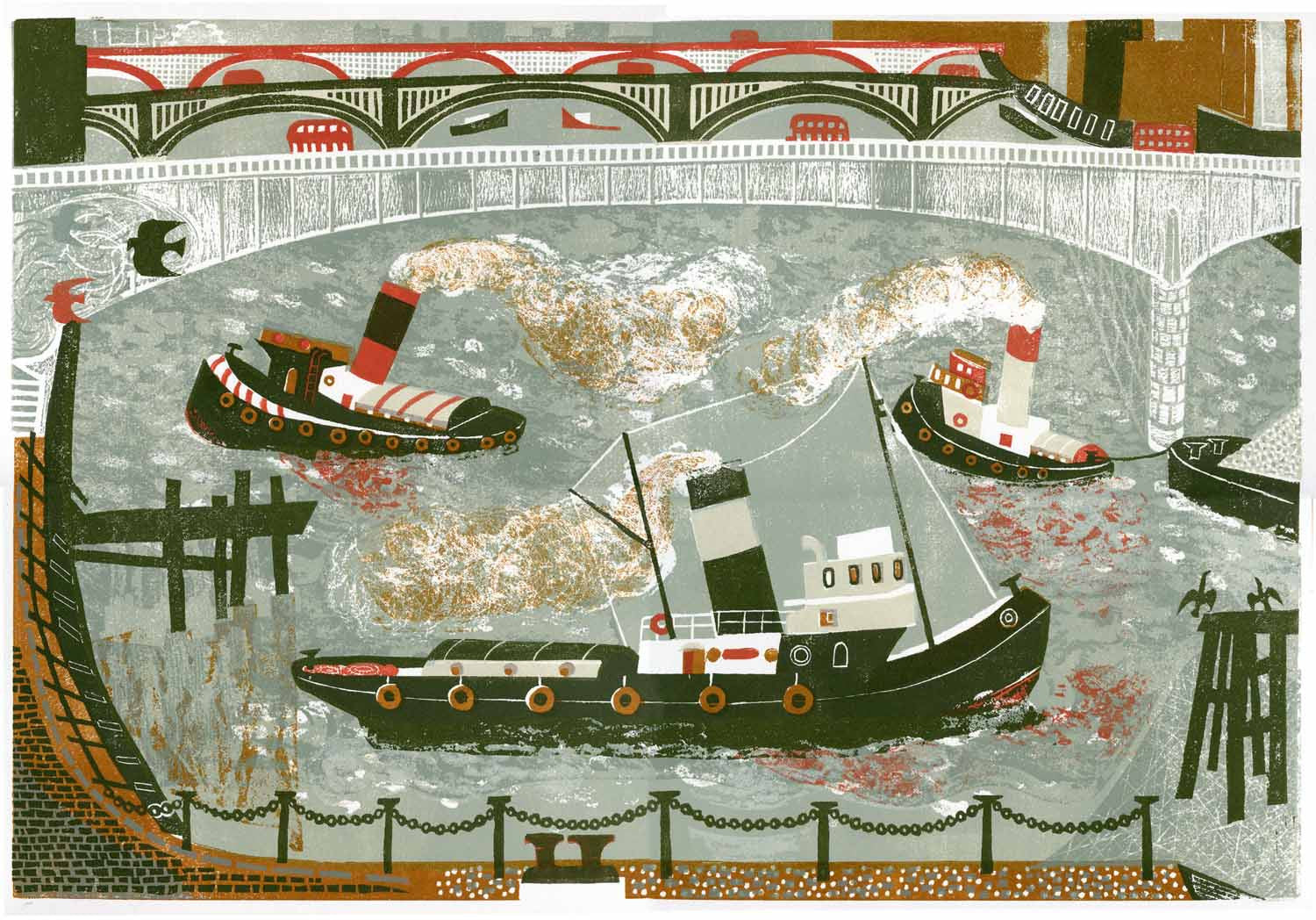 Tugboat on the Thames - Melvyn Evans - St. Jude's Prints