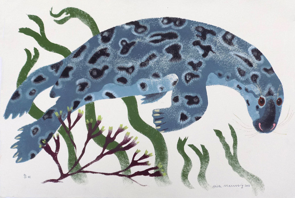 Curious Grey Seal - Mick Manning - St. Jude's Prints