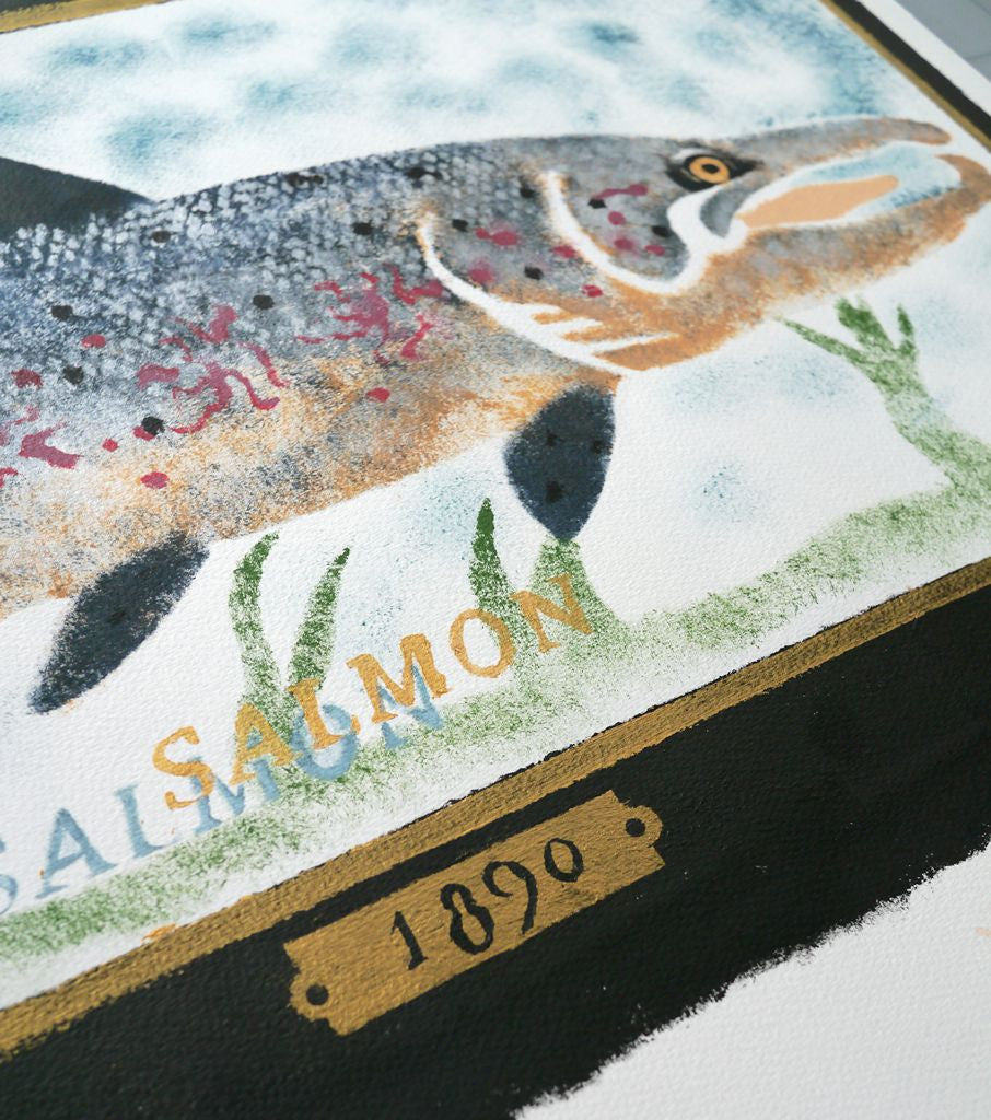 Percy's Salmon 5/10 - Mick Manning - St. Jude's Prints