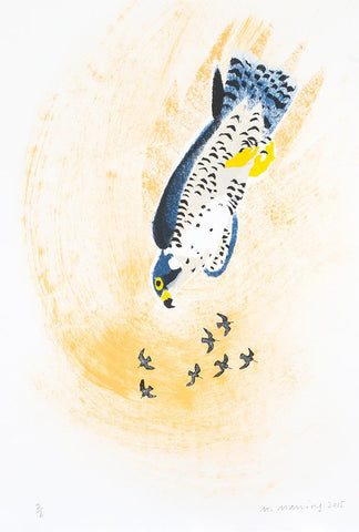 Stooping Peregrine 2/6 - Mick Manning - St. Jude's Prints