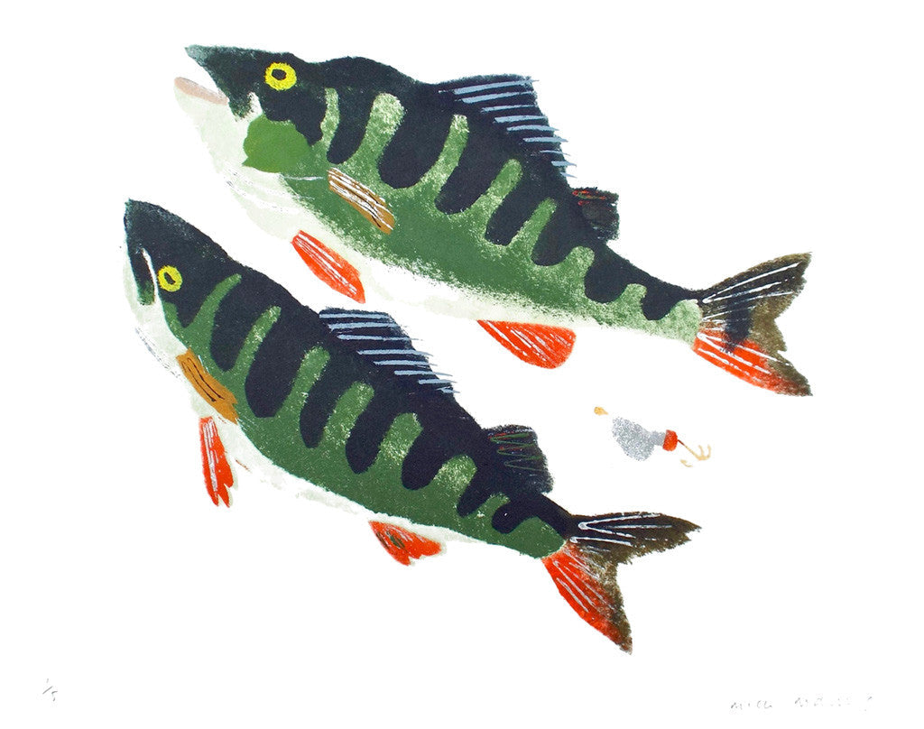 Two Fat Perch 1/5 - Mick Manning - St. Jude's Prints