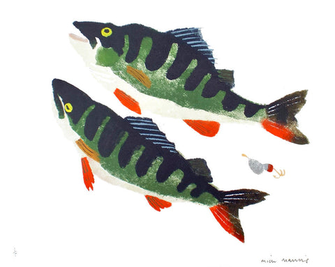 Two Fat Perch 3/5 - Mick Manning - St. Jude's Prints