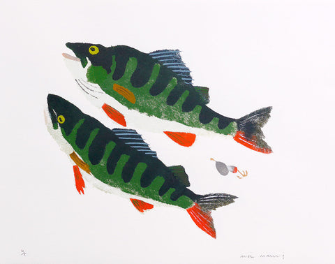 Two Fat Perch 4/5 - Mick Manning - St. Jude's Prints