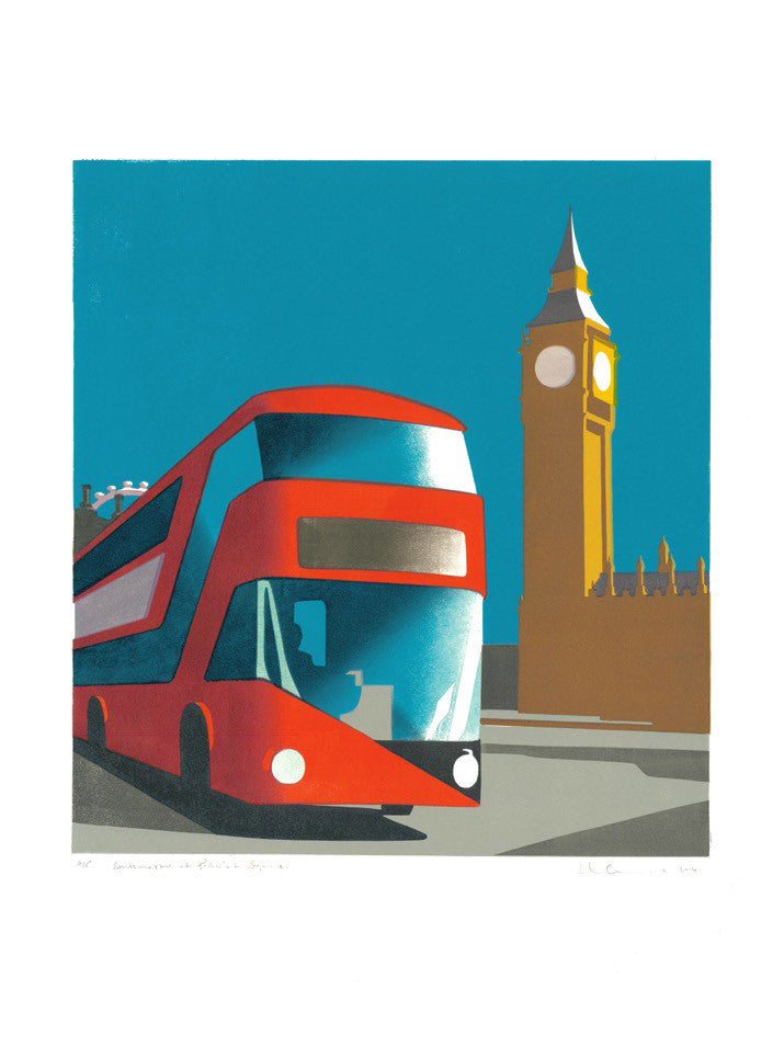 Routemaster at Parliament Square - Paul Catherall - St. Jude's Prints