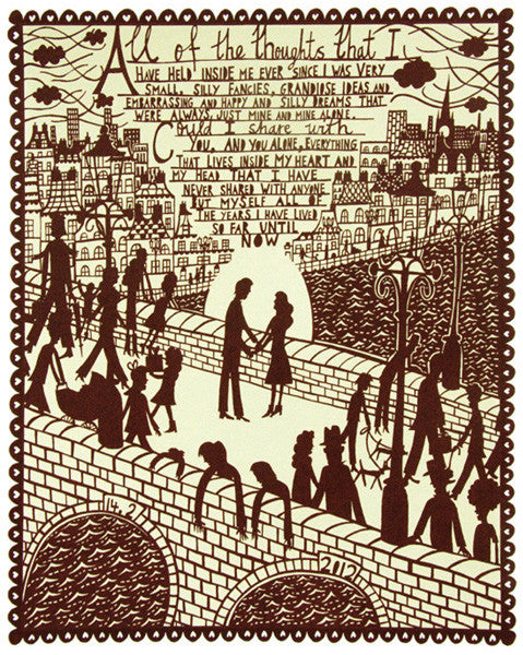 All of the Thoughts  (Man/Woman) - Rob Ryan - St. Jude's Prints