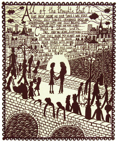 All of the Thoughts (Woman/Woman) - Rob Ryan - St. Jude's Prints