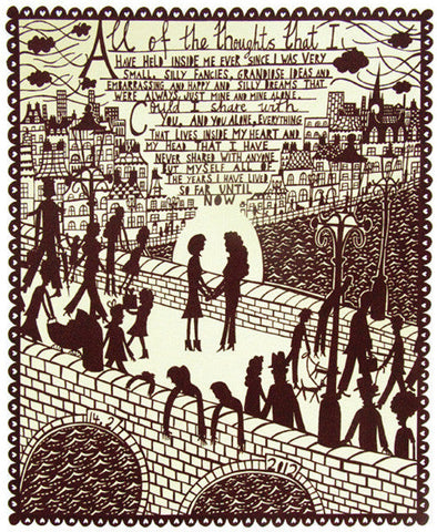 All of the Thoughts (Woman/Woman) - Rob Ryan - St. Jude's Prints