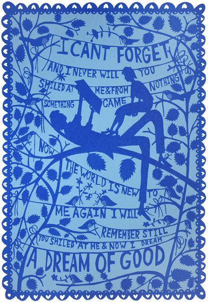 I Can't Forget (Blue/Blue) - Rob Ryan - St. Jude's Prints