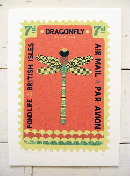 Large Dragonfly Stamp - Tom Frost - St. Jude's Prints