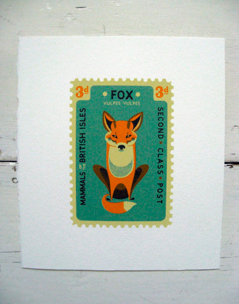 Small Fox Stamp - Tom Frost - St. Jude's Prints